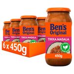 Ben's Original Tikka Masala Indian Curry Cooking Sauce Jar, Bulk Multipack 6 x 450g