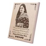 GFTBX Personalized Wooden Photo Frame Birthday Surprise For Mom (7x5 Inches, Wood), Tabletop Rectangular