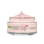 Garnier Organic Rosy Glow 3in1 Youth Cream 50ml, For Radiant and Glowing Skin, With Rosehip Seed Oil and Brightening Vitamin C, Vegan Formula, Suitable For All Skin Types