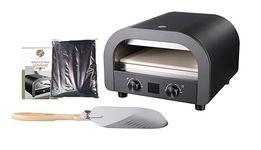 Daintree Life 12” Indoor and Outdoor Electric Pizza Oven – Portable Grill and Pizza Oven – LED Display – IPX4 Splash Proof – Timer and Temperature Control – with Raincover, Pizza Stone, Pizza Shovel