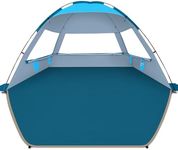 COMMOUDS Beach Tent Sun Shade for 3/4-5/6-7/8-10 Person, UPF 50+ Beach Sun Shelter Canopy Tent, Lightweight, Easy Set Up and Carry