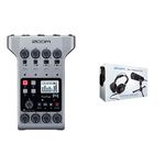 Zoom PodTrak P4 Podcast Recorder + Zoom ZDM-1 Podcast Mic Pack