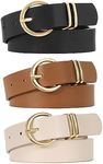 VONMELLI 3 Pack Women's Belts for J