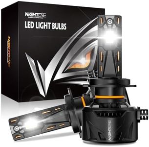 NIGHTEYE 𝐇𝟕/𝐇𝟕 Light Bulbs - 90000LM 240W Super Bright 100000+Hrs Lifespan with Cooling Fan 6500K White Fog Bulbs, Pack of 2(2-Year Warranty)