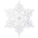 devembr Snowboard Stomp Pad, 3D Clear Snowflake Snowboarding Stomp Pads, PVC Material, 5.11" x 5.9", Transparent Pattern