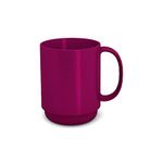 Ornamin Mug with Handle 300 ml Blackberry (model 510) | stable coffee mug made of plastic, coffee cup, reusable cup, tea cup