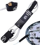 Ho Stevie! Premium Surf Leash [1 Year Warranty] Maximum Strength, Lightweight, Kink-Free, Types of Surfboards. 7mm Thick (1/4") (White, 6 Feet)