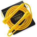 Honor Athletics | Pro Boxing Rope 3.0 | 5.3mm Jump Rope Indoor/Outdoor Adjustable For Boxing | Ultra-Durable, Non-Kinking TPU-PVC blend/Unbreakable Handles | Adjustable | (Yellow)