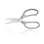 TONMA JP Kitchen Scissors All-Purpose [Made in Japan], Industrial Grade Poultry Shears Heavy Duty with Ergonomic Handles, Ideal for Meat, Chicken, Fish, Seafood, Herbs, Vegetable, Fabric, Leather