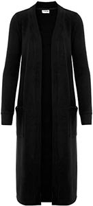 Noisy May NMCITY L/S Long Cardigan Noos, Noir, L Femme