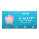 Hi Life FLOW EASY ORGANIC PADS With Honeycomb LeakLock |Sanitary Pads | Rash free Sanitary Pads | Ultra Soft Pads | heavy sanitary period pads | 100% Organic Cotton Pads for Normal-Sensitive Skin | Sanitary Napkins for Overnight & Heavy Flow with Free Disposal Bags | Leak Proof & Full Coverage X-Large Sanitary Pads| Luxurious Ultra-Soft and Super-Absorbent with Biodegradable Disposal Bag and Unique Honeycomb Lock Structure for Stain-Free and Rash-Free Periods - Pack of 30 Pads