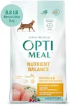 Optimeal Natural Dry Cat Food for Adult Cats - Proudly Ukrainian - Tasty and Nutritional Cat Food Dry Recipe with Immunity Support for Healthy Felines (8.8 lbs, Chicken & Brown Rice)