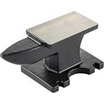 VEVOR Cast Iron Anvil, 25 Lbs(11kg) Single Horn Anvil with 6.8 x 3.5 inch Countertop and Stable Base, High Hardness Rugged Round Horn Anvil Blacksmith, for Bending, Shaping