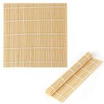 LUTER 9x9.5 Inch Natural Bamboo Sushi Rolling Mat Sushi Making Tool Sushi Roller for Making Sushi(2pcs)