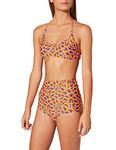 Pistol Panties Women's Scarlet Bikini Set, Multicolour (Retro Floral 042), C (Manufacturer Size:UK 12)