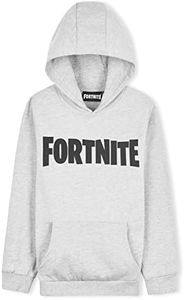 Fortnite Sweat-Shirt À Capuche Garçon, Produit Officiel | Sweat À Capuche À Manches Longues, Sweatshirts pour Garçons | Cadeaux pour Joueurs De Jeux Vidéo en Ligne (12-13 Ans),12-13 ans,Gris