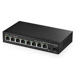 Binardat 8 Port 2.5G Switch with 10G SFP+ Port, 8 x 2.5 Gigabit RJ-45 Base-T Ports, Unmanaged Multi-Gigabit Desktop Ethernet Switch