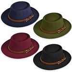 4 Pcs Fedora Hats for Women Vintage