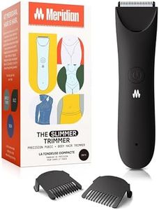 MERIDIAN Slimmer Trimmer – Electric Razor for Women, Bikini Line & Pubic Hair Trimmer, Rechargeable & Waterproof, Painless, Flawless Shave for Sensitive Skin, Gentle, Quiet & Travel-Friendly, Onyx