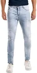 Mens Slim Fit Jeans Light Blue Lightweight Stretch Jeans for Summer Denim Pants for Men Skinny 32