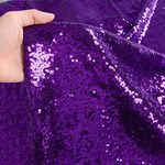 ShinyBeauty Fabric Purple Sequin-Fabric 1 Yard Washable Upholstery Fabric Cutting Fabric Sparkly Fabric Star Fabric by The Yard Fabric for Sewing Sequin Cushion Fabric Material for Women Cloths