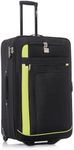 ATX Luggage Suitcase Large Expandable Soft Shell Durable Lightweight Hold Check in Trolley Case with 2 Wheels & Built-in 3 Digit Combination Lock (Black/Lime, 120 Liters)