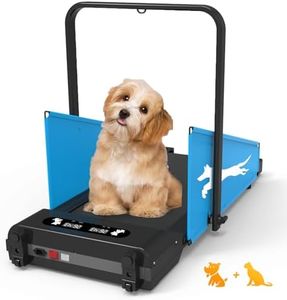 Garvee Foldable Dog Treadmill w/Remote & Pre-Set Programs – 220lb Capacity for Small/Medium Dogs,Pet Exercise Machine Blue