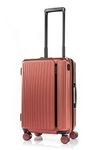 Samsonite Trolley Bag for Travel | Myton 55 Cms Polycarbonate Hard Sided Small Cabin 4 Wheels Luggage Bag | Spinner Suitcase for Travel | Trolley Bag for Travelling, Matte Copper