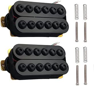 SAPHUE Adjustable Metal Double Coil Electric Guitar Pickups Humbucker Punk Neck/Bridge Pickup (Black)