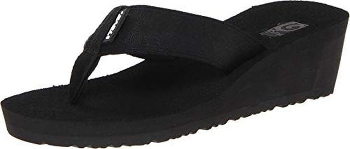 Teva Women's Mush Mandalyn Flip Flop,Motif Black,9 M US