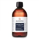 Naissance Organic Avocado Oil (no. 231) - 450ml - Natural Moisturiser - for Skin, Face, Nails, Body, Hair Growth, Nails, Soap Making