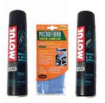 Motorcycle Scooter Cleaning Kit E9 Wash & Wax + E10 Shine & Go + 1 Microfiber Cloth