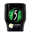 Wrigley's 5 Gum Spearmint Sugar Free Long-Lasting Flavor for Fresh Breath and Delightful Chewing 30 Pieces 61.8g