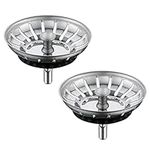 [2 Pack] IUYPKQ Kitchen Sink Strainer - Sink Drain Stopper - Kitchen Sink Plug with Anti-Clogging Basket - Bouchon Evier Cuisine