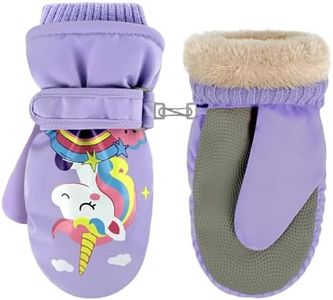 TOFFCAEA Cold Weather Mittens, Baby Gloves Snow Gloves, Boys Girls Winter Outdoor Ski (Monster)