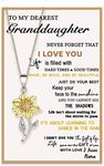 Tarsus Granddaughter Gifts, Granddaughter Necklace Present from Nana Mother's day Gift Sunflower Jewerly