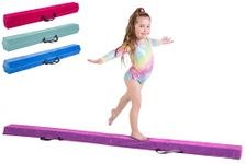 Gymnastics Beam For Kids - Amazing Balance Equipment For Children at Home - Faux Suede, High Density EVA Foam - Sizes 210cm/240cm/270cm - Flash Cards, Carry Straps, Carry Case and Multiple Colours!