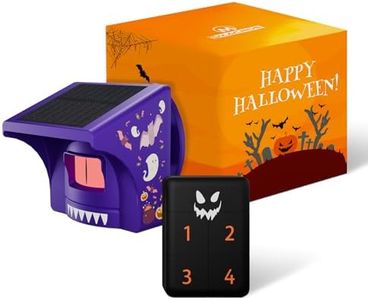 eMACROS Solar Driveway Alarm, Halloween Edition with Spooky Music