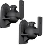 GlobalTone 2 Wall Mount Speaker Brackets Black Load 7 Kg - 15lbs