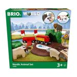 BRIO World Nordic Animal Wooden Railway Train Set Toy For Kids Age 3 Years Up