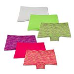 Fruit of the Loom girls Seamless Boyshort Multipack Boy Shorts, 6 Pack - Seamless Assorted, 10 12 US