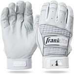 Franklin Sports MLB Batting Gloves - Neo Classic II Adult + Youth Batting Gloves Pair - Baseball + Softball Batting Gloves - Pearl White - Adult Extra Large