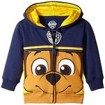 Nickelodeon Paw Patrol boys Paw Patrol Character Big Face Zip-up movie and tv fan hoodies, Chase Navy, 5T US, Chase Navy, 5 Years