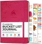 Clever Fox Bucket List Journal – Inspirational Book for Memories & Adventures – Motivational Bucket List Notebook for Couples, A5 (Dark Pink)