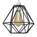 MiniSun Retro Style Black Metal Basket Cage Ceiling Pendant Light Shade