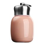 7oz/200ML Small Mini Vacuum Insulated Water Bottle Portable Leakproof Travel Mug Stainless Steel Cold and Hot Thermal Flask for Kids Children Women School Office Lunch Coffee Milk Tea (Peach pink)