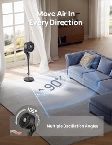 Dreo Silent Standing Fan 42” – 8 Speeds, Remote, Oscillating, Adjustable Height