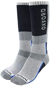 Oxford Products Oxford Regular Thermal Motorcycle Oxsocks Winter Riding Motorbike Scooter Socks, Grey, L