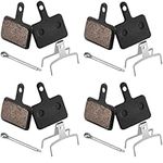 Zacro 4 Pairs Bike Brake Pads, Ceramic Bicycle Disc Brake Pads Fit for Tektro Shimano TRP Deore Br-M575 B01s Mt200 M525 M515 T615 T675 M505 M495 M486 M485, Mountain MTB Ebike Brake Pads Replacement