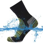 SuMade Waterproof Rocky Socks, Unisex Breathable Warm Cushioned Outdoor Crosspoint Breathable Neoprene Socks for Snowboarding Hiking Cycling 1 Pair (Green, Small)